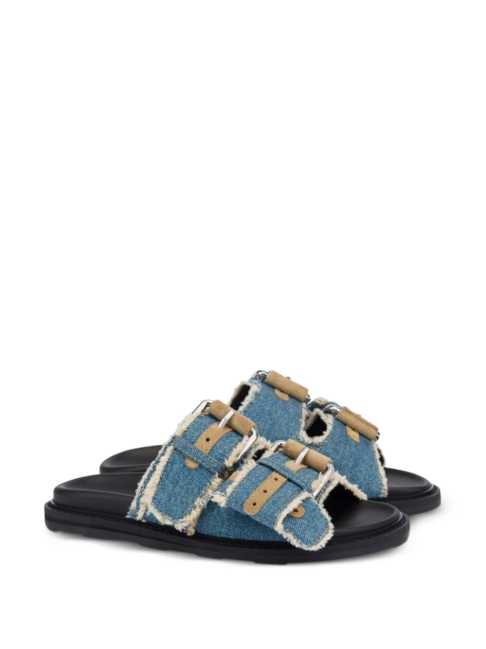 Moschino Sandalen met franje Blauw