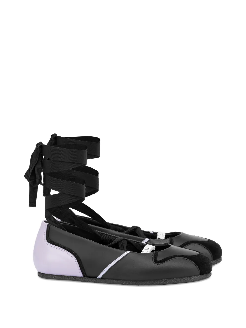 Moschino Slippers met vlakken Zwart