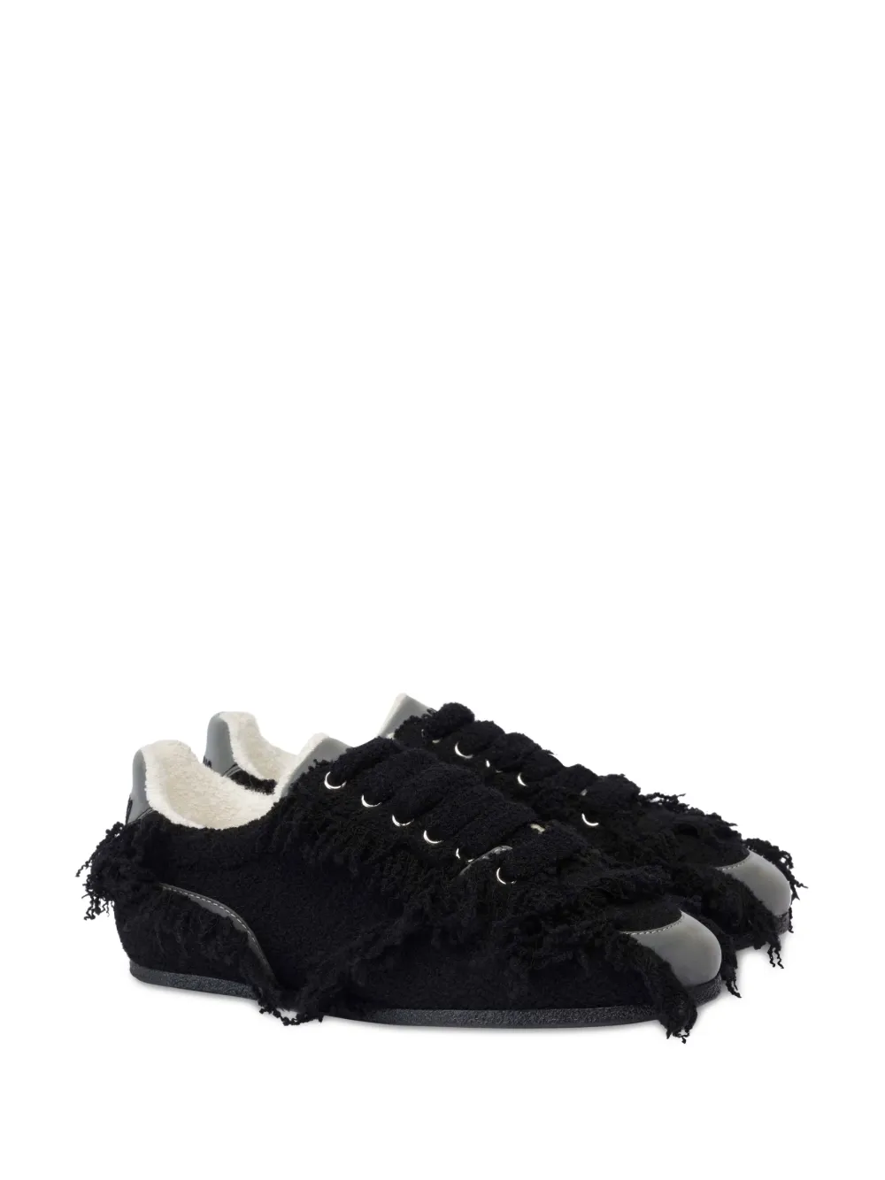 Moschino Sneakers met franje afwerking Zwart