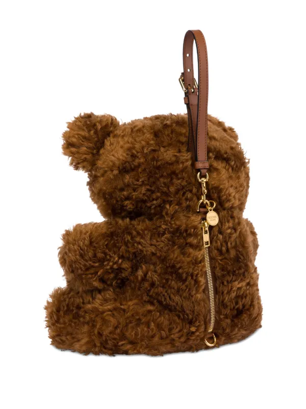 Moschino Teddy Bear Zip Handbag | Brown | FARFETCH
