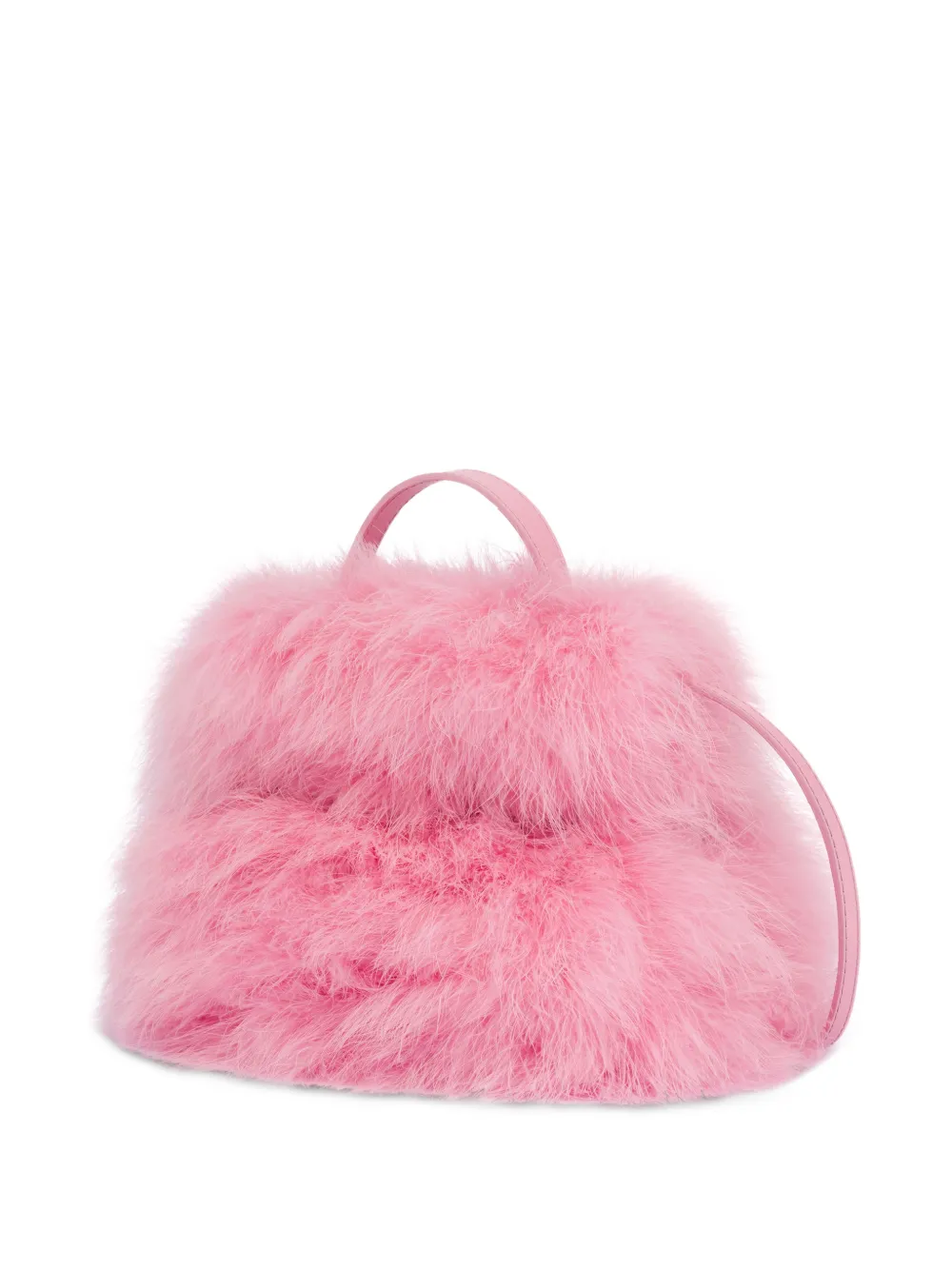 Moschino Shopper van imitatiebont - Roze