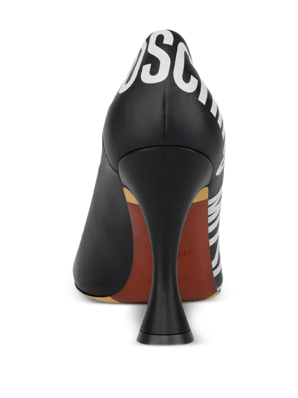 Moschino Pumps met logoprint Zwart