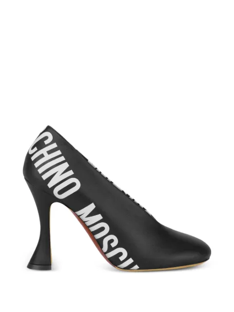 Moschino logo-print pumps