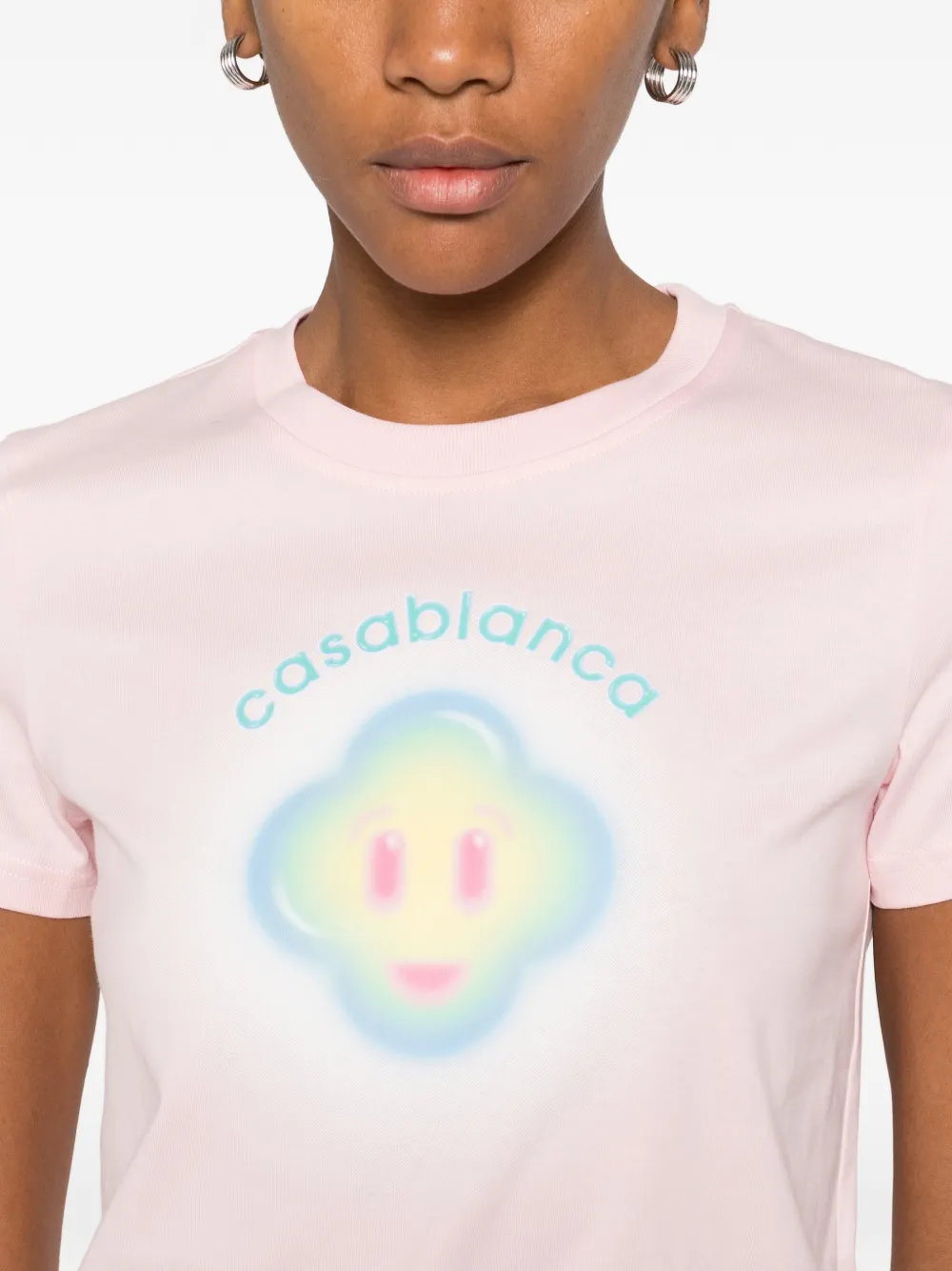 Casablanca T-shirt met logo Roze