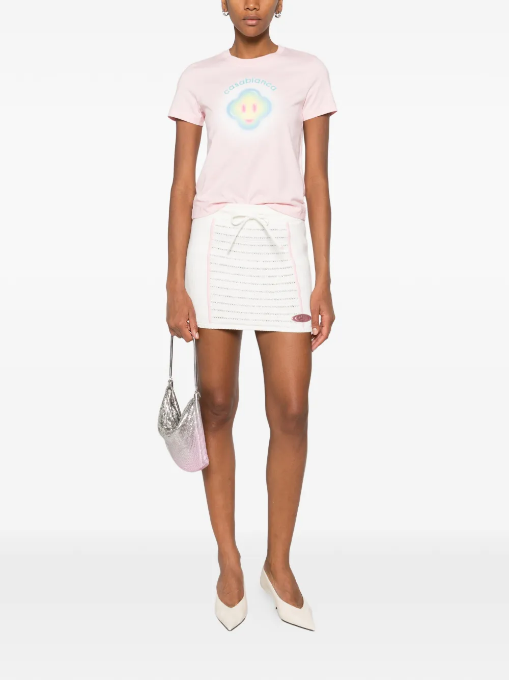 Casablanca T-shirt met logo Roze