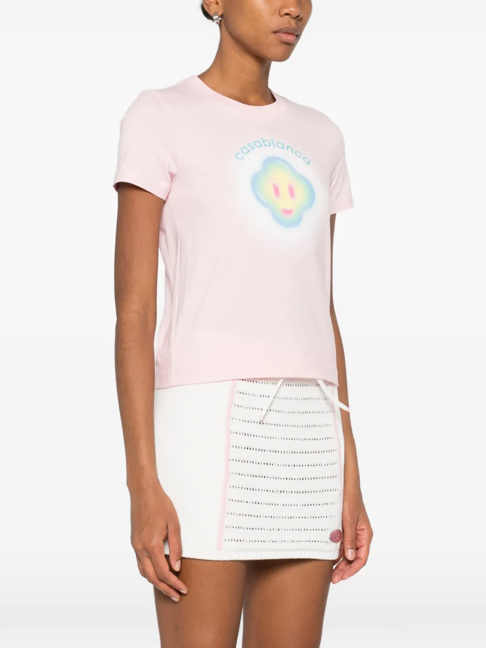 Casablanca T-shirt met logo Roze