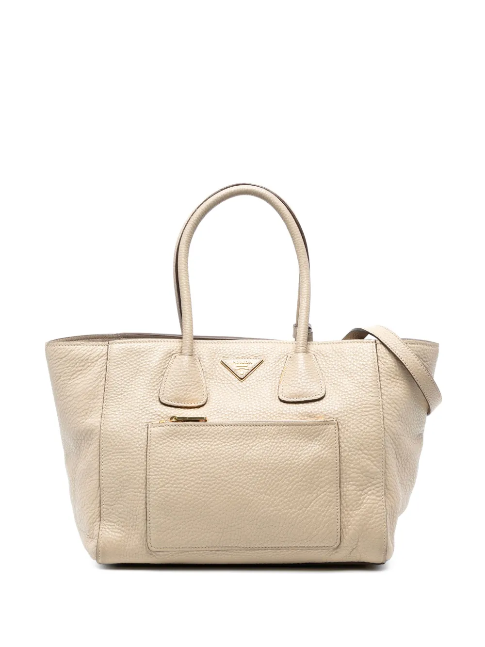 Prada Pre-Owned 2000-2025 Vitello Daino Front Pocket Open Convertible Prada Pre-Owned 2000-2025 Vitello Daino Front Pocket Open Convertible