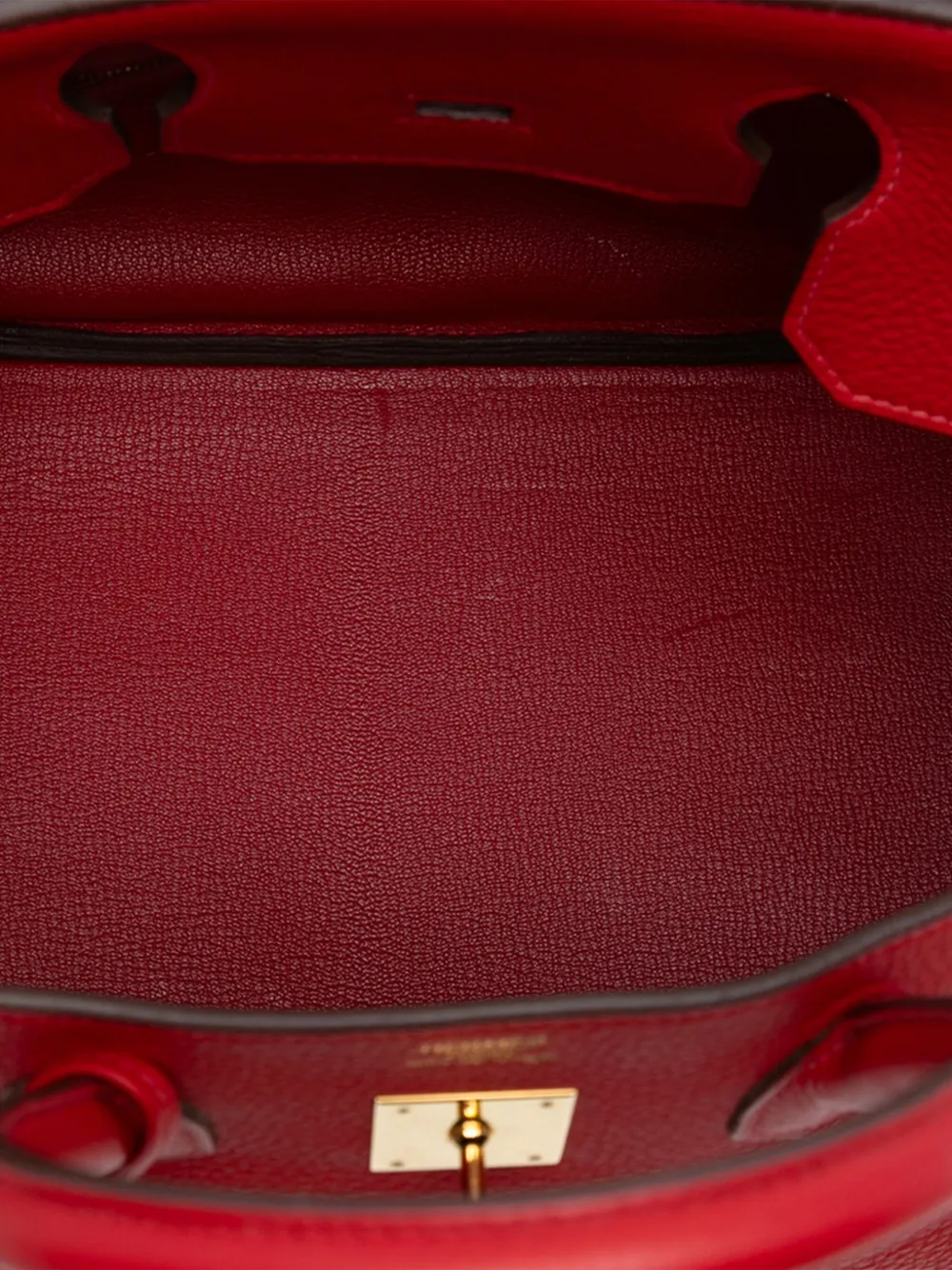 Pre-owned Hermes 2012 Togo Birkin Retourne 35 Handbag In Red