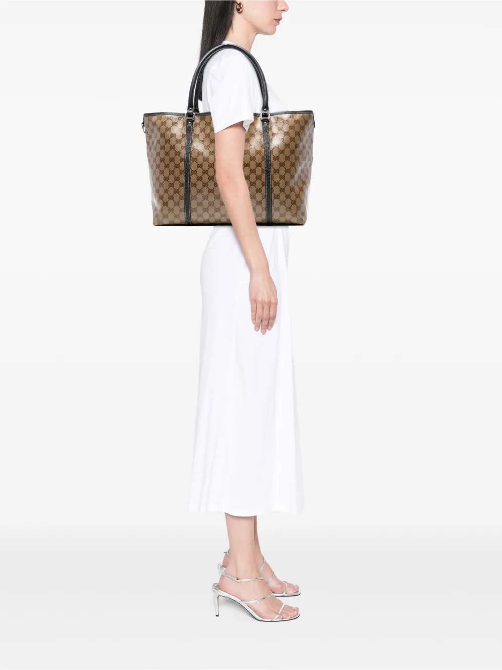 GUCCI Pre-owned 2000-2015 Gg Crystal Joy Tote Bag In Brown