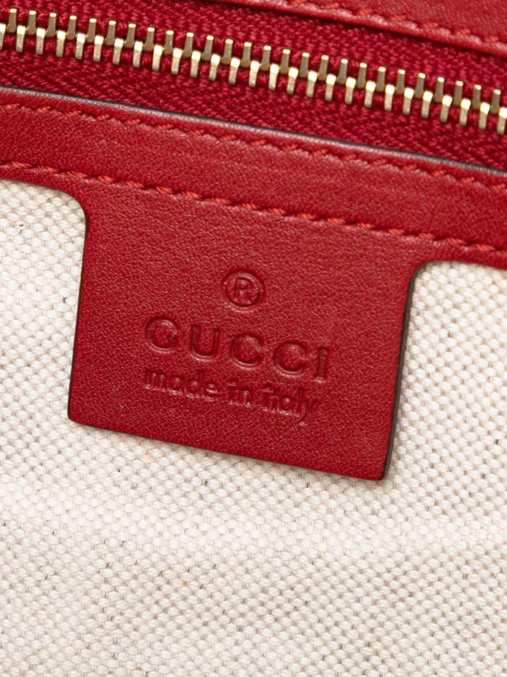 GUCCI Pre-owned 2016-2025 Patent Microssima Nice Tote Bag In Red