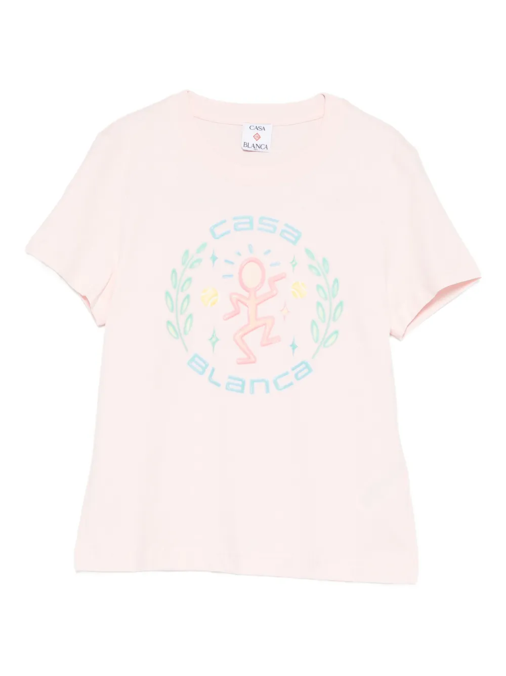Casablanca Graphic Cotton T-shirt In Pink