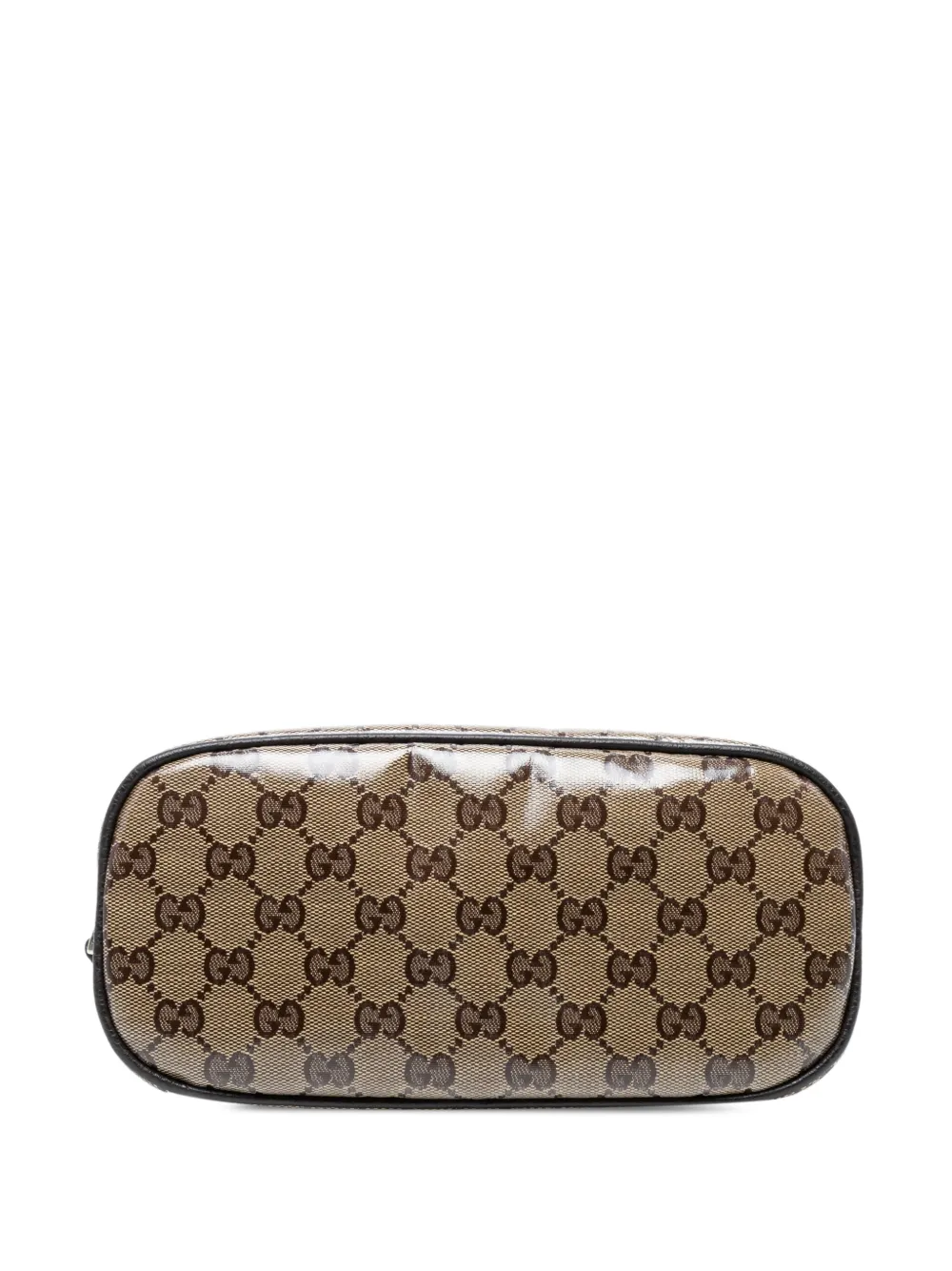 Pre-owned Gucci 2016-2025 Mini Gg Crystal Dome Satchel In Brown