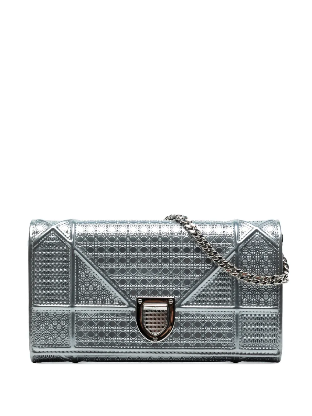 Christian Dior Pre-Owned 2017 Metallic Patent Microcannage Diorama