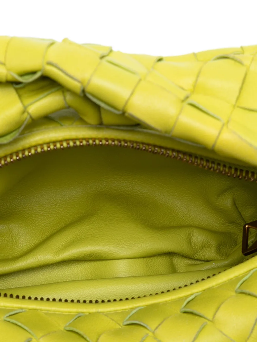 BOTTEGA VENETA Pre-owned 2012-2025 Mini Nappa Intrecciato Jodie Hobo Bag In Yellow