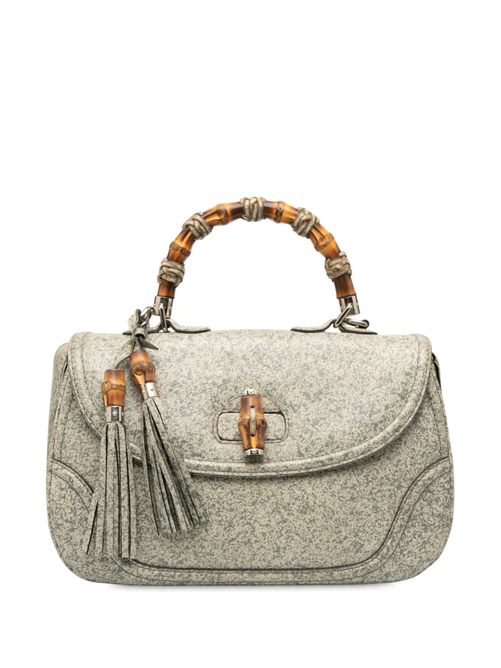 Gucci Pre-Owned 2000-2015 Large Speckled Leather New Bamboo Top Handle