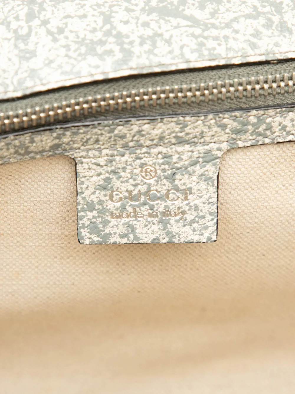2000-2015 Large Speckled Leather New Bamboo Top Handle Bag Satchel