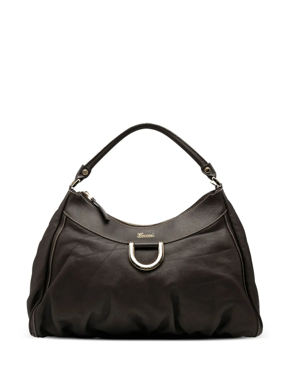 Gucci Pre-Owned 2000-2015 Leather Abbey D Ring shoulder bag - ブラウン Gucci Pre-Owned 2000-2015 Leather Abbey D Ring shoulder bag - ブラウン