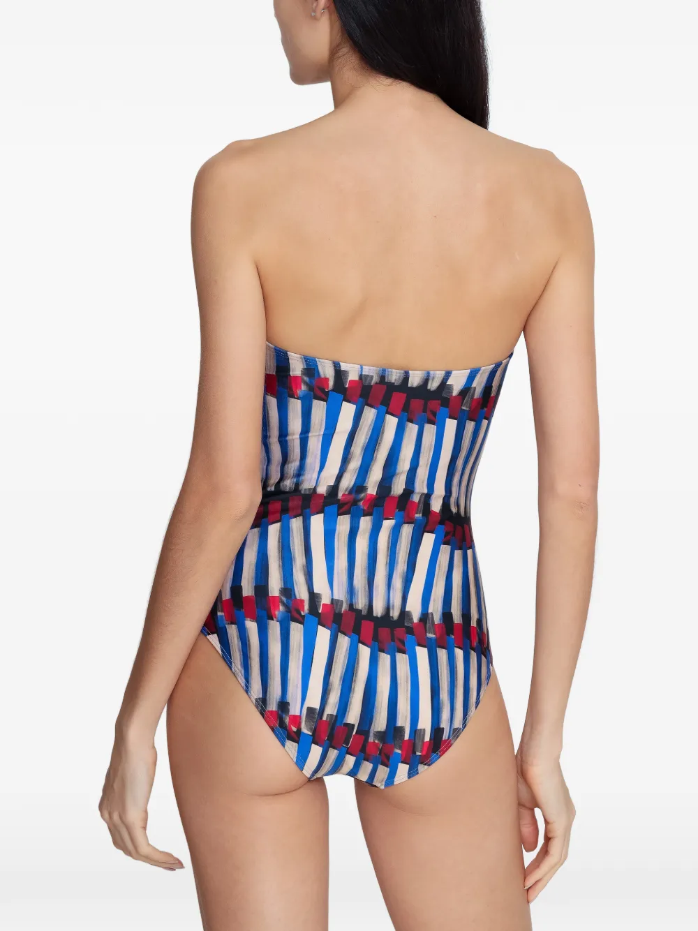 Lygia & Nanny Melissa Striped Ruched Swimsuit In Blue