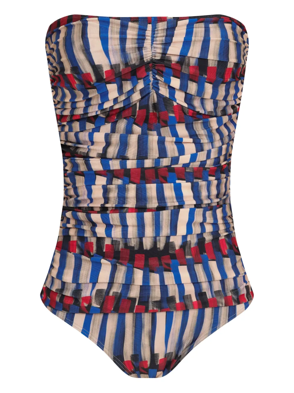 Lygia & Nanny Melissa Striped Ruched Swimsuit In Blue