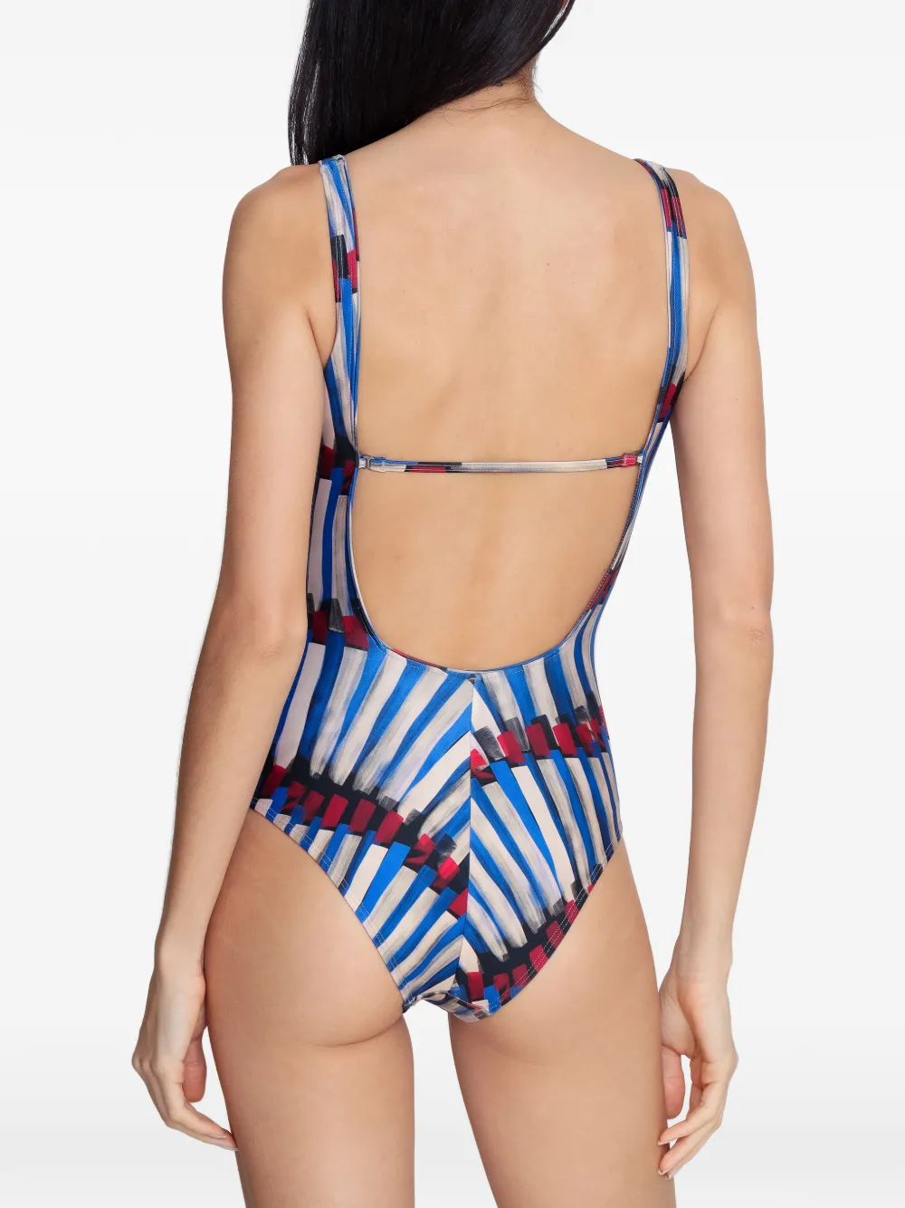 Lygia & Nanny Hapuna gestreept badpak Blauw