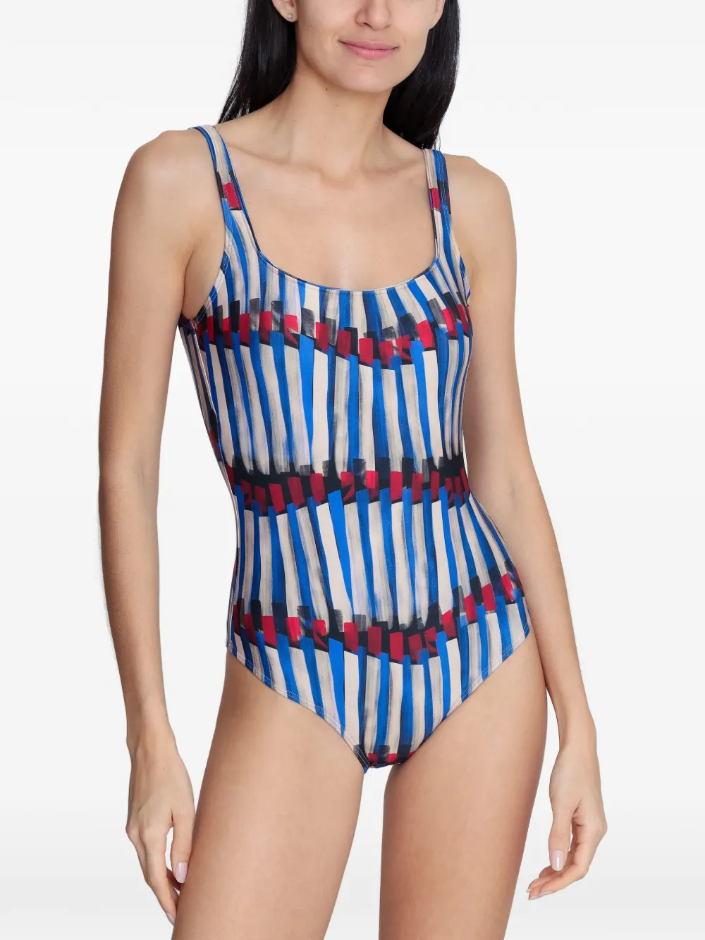 Lygia & Nanny Hapuna gestreept badpak Blauw