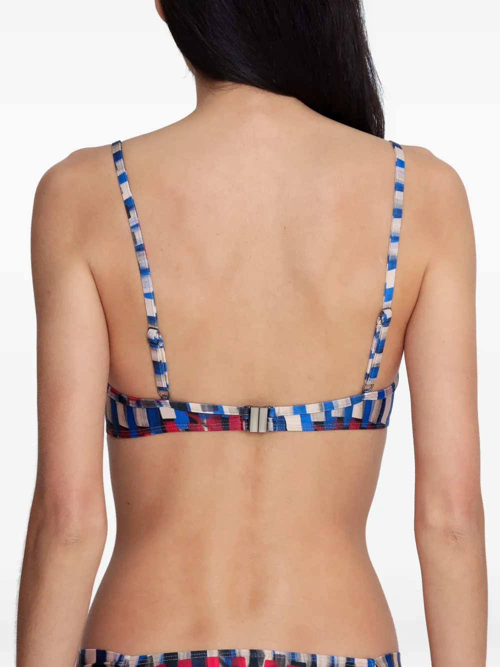 Lygia & Nanny Gestreepte bikinitop met gedraaid detail Blauw