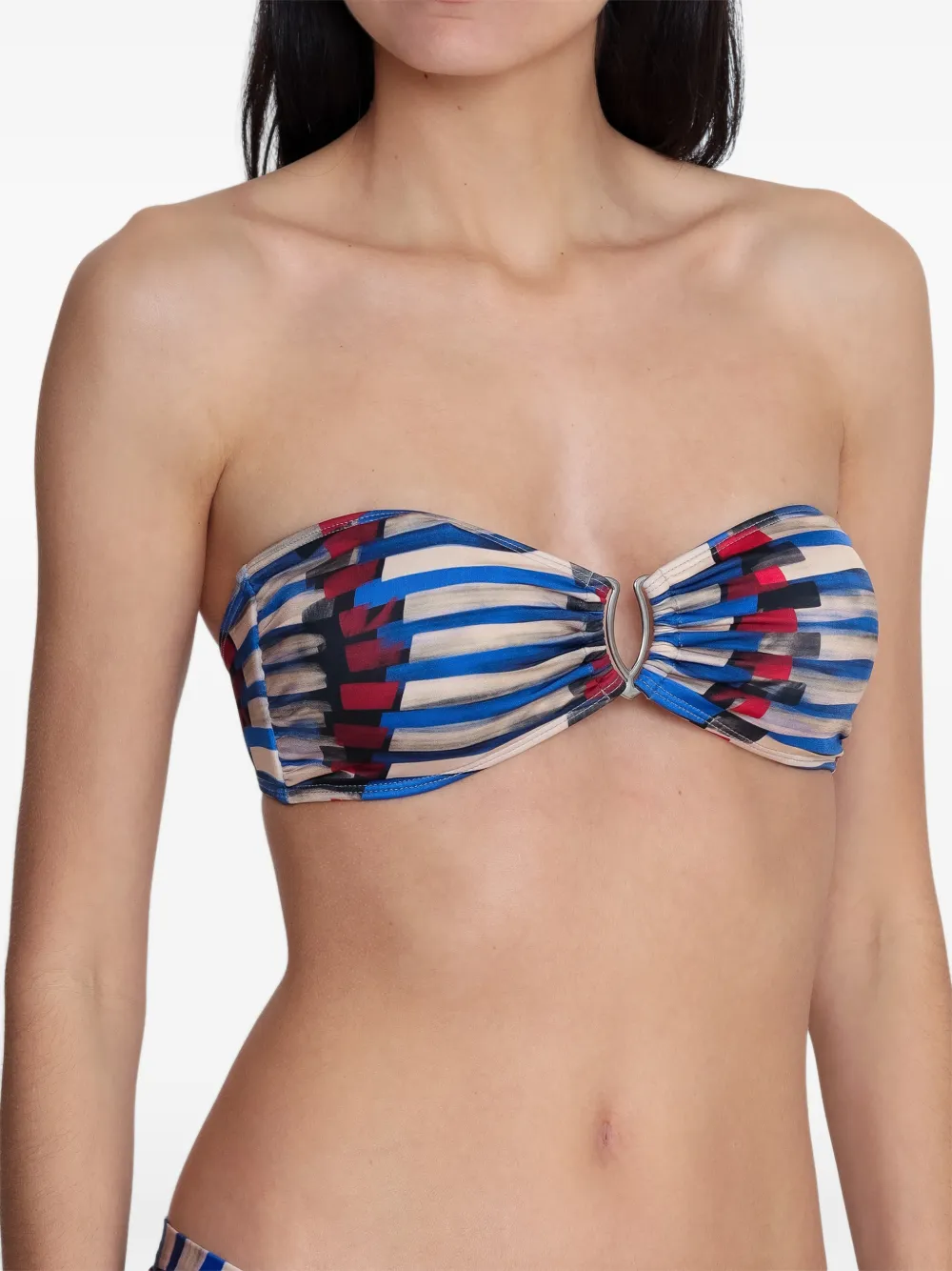 Lygia & Nanny Bikinitop met print Blauw