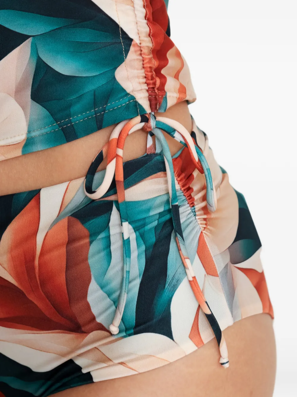 Lygia & Nanny Bikini met trekkoord en print Groen