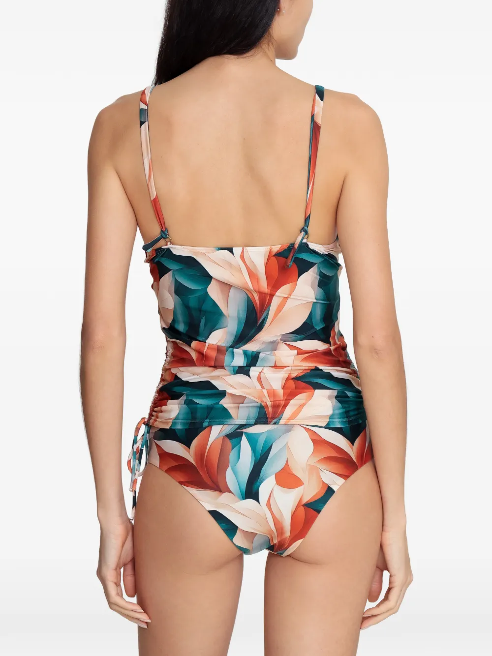Lygia & Nanny Bikini met trekkoord en print Groen