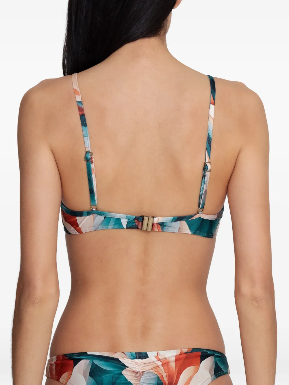 Lygia & Nanny Bikinitop met print Groen