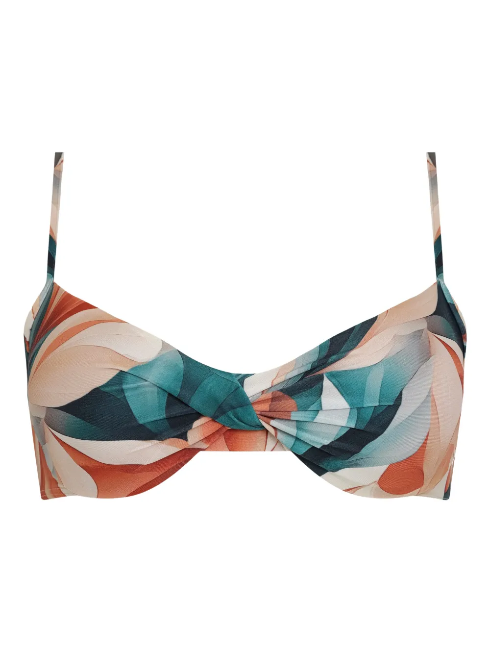Lygia & Nanny Cassis printed bikini top | Green | Image 1