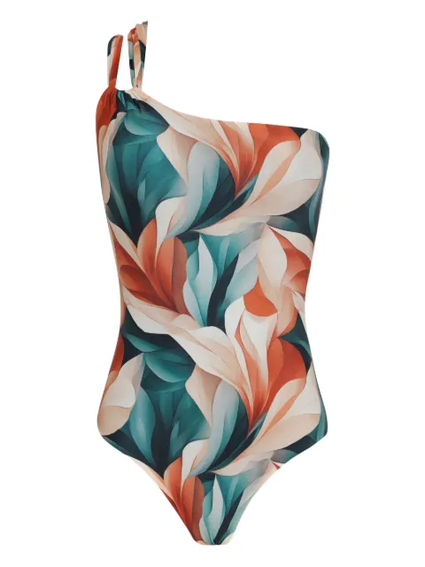 Lygia & Nanny Miusha one-shoulder printed swimsuit