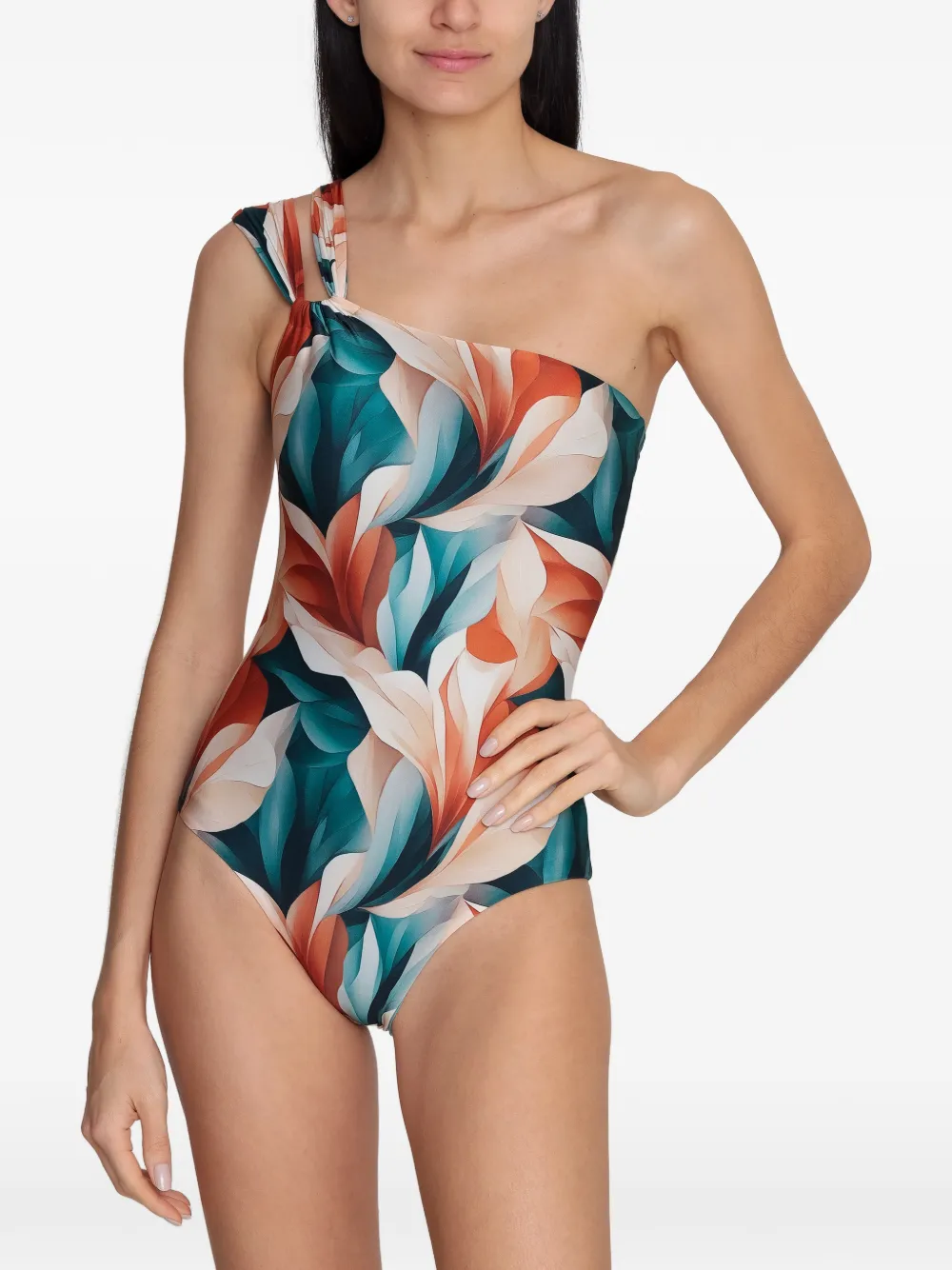 Lygia & Nanny Miusha one-shoulder printed swimsuit | One-Pieces | Image 2