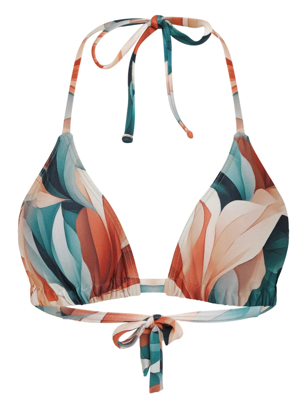 Lygia & Nanny Iasmim printed bikini top | Green | Image 1