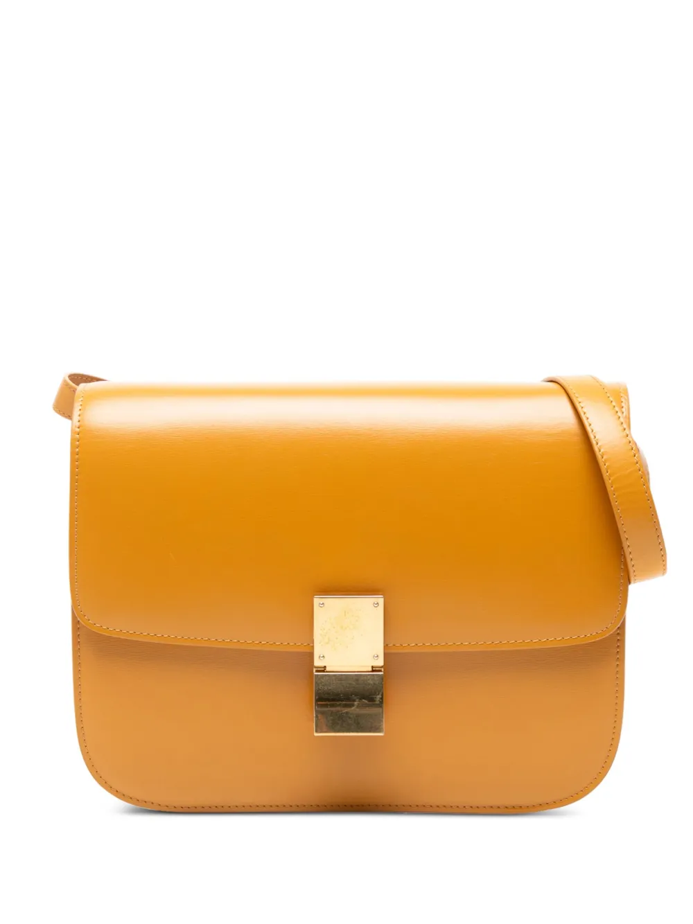 Celine Pre-Owned 2019 Medium Calfskin Classic Box crossbody bag - イエロー Celine Pre-Owned 2019 Medium Calfskin Classic Box crossbody bag - イエロー