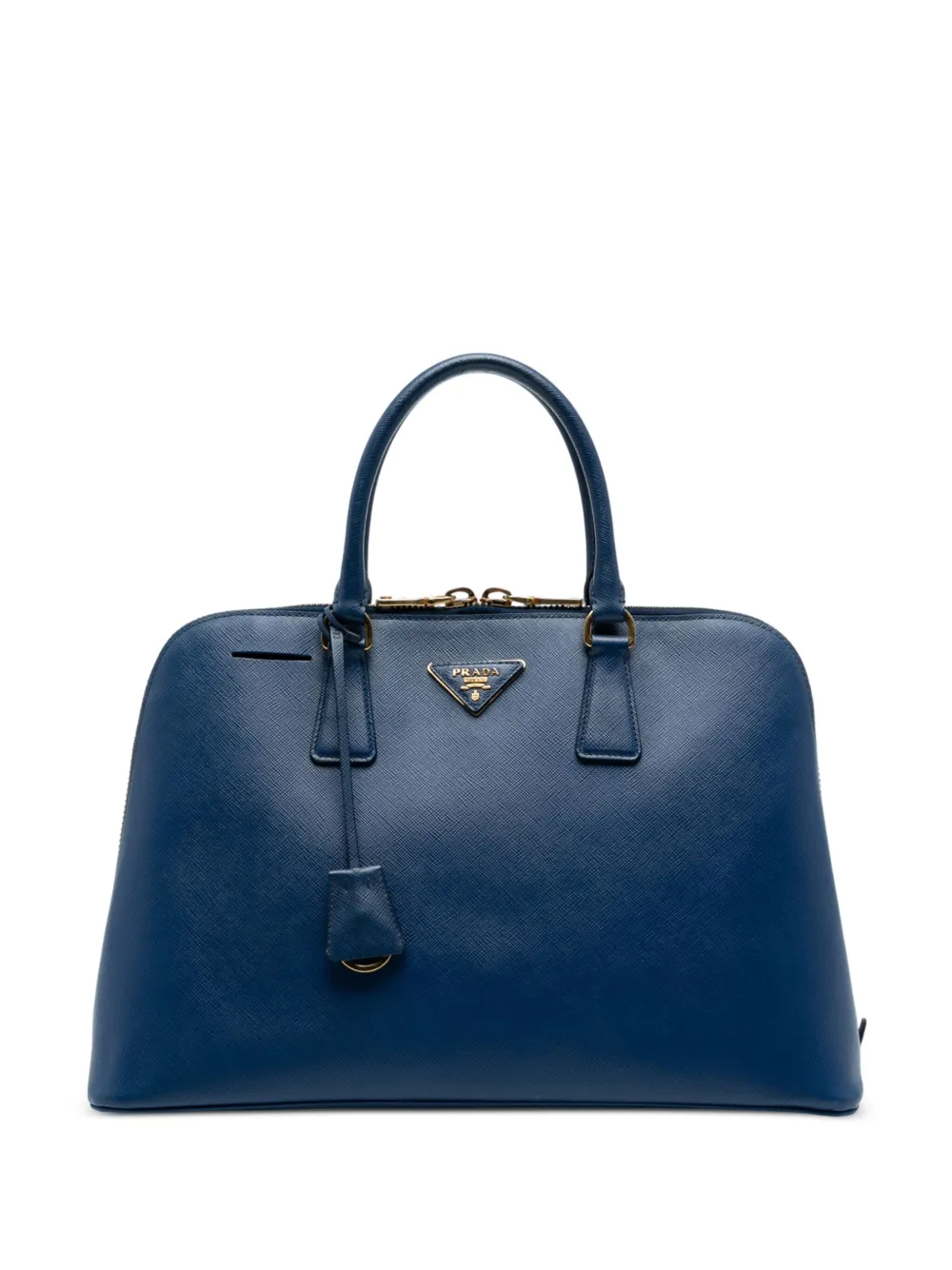 Prada Pre-Owned 2010-2025 Large Saffiano Lux Promenade satchel - ブルー Prada Pre-Owned 2010-2025 Large Saffiano Lux Promenade satchel - ブルー