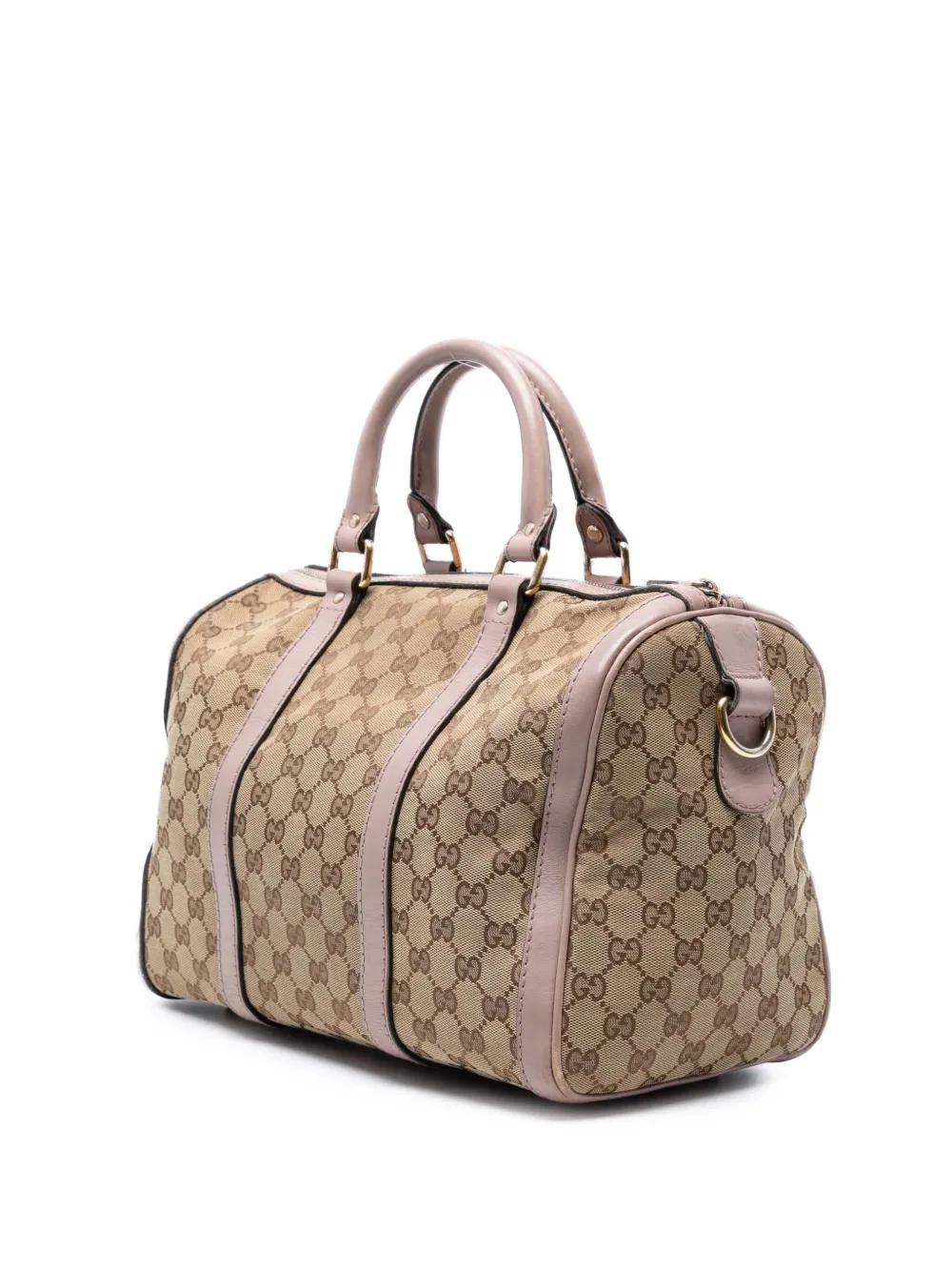 GUCCI Pre-owned 2016-2025 Medium Gg Canvas Joy Boston Bag Satchel In Brown