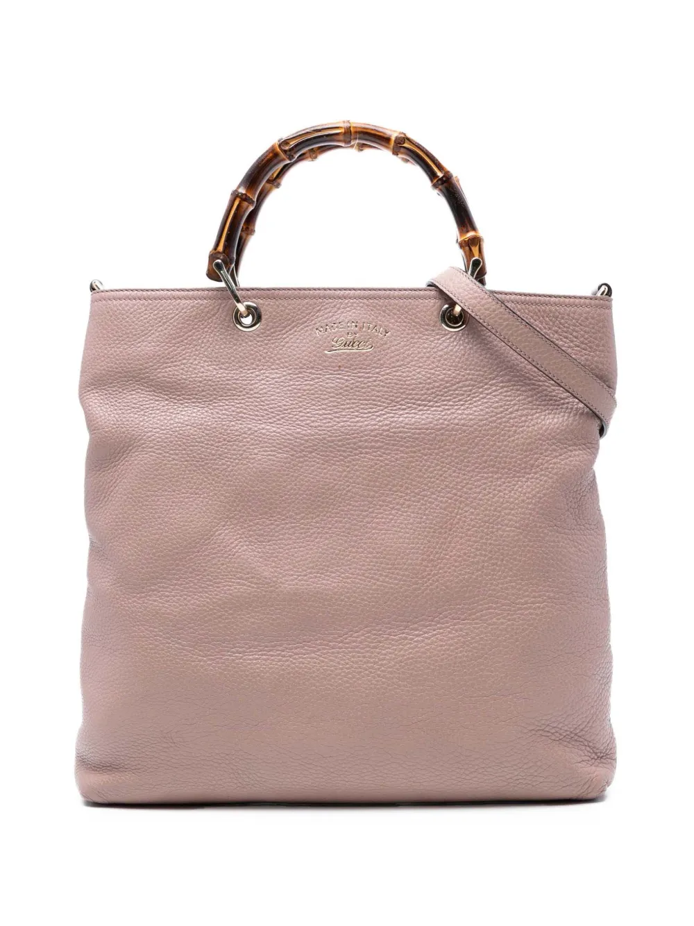 Gucci Pre-Owned 2016-2025 Tall Leather Bamboo Shopper Tote satchel - Rosa