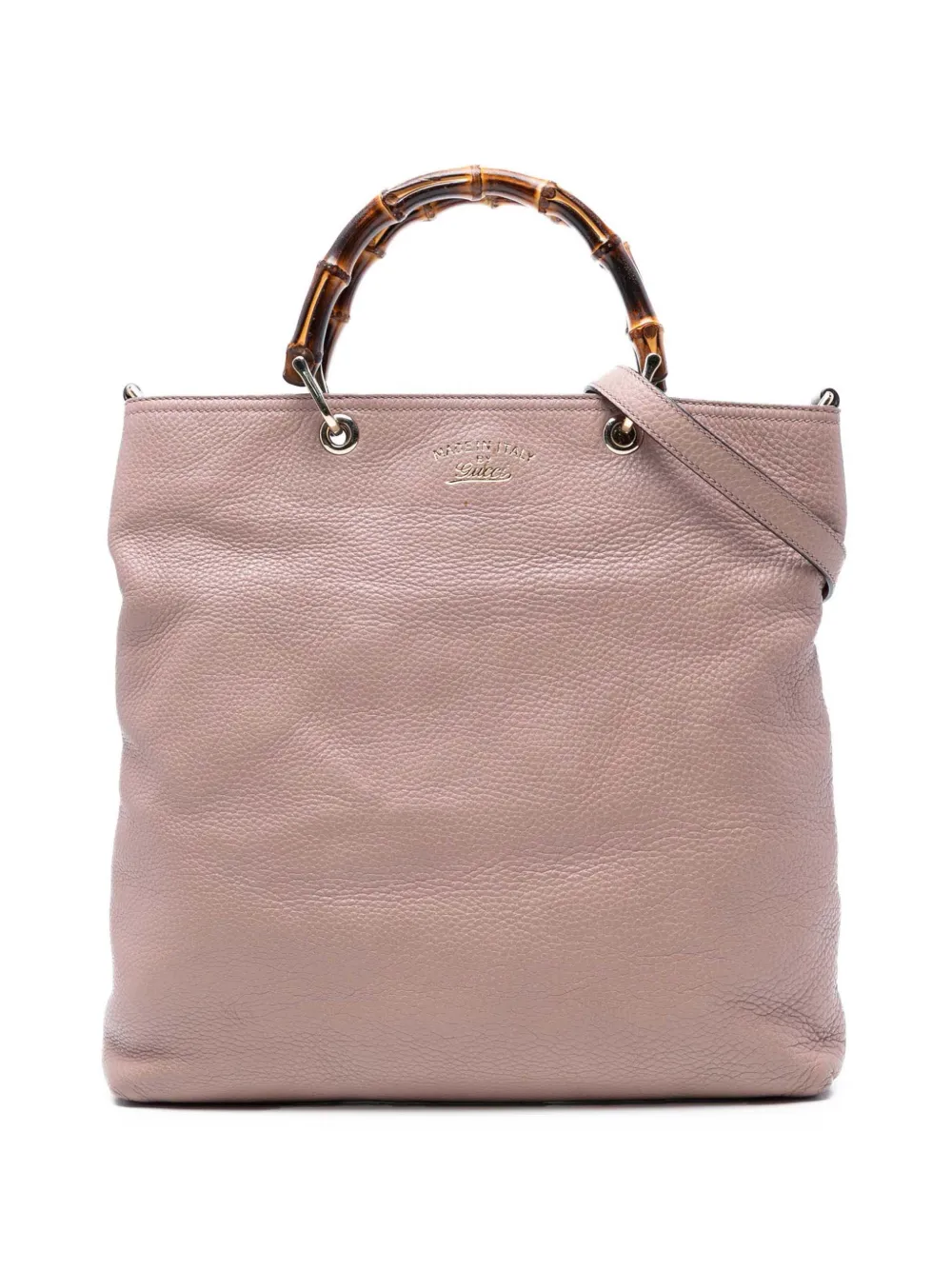 Gucci Pre-Owned 2016-2025 Tall Leather Bamboo Shopper Tote satchel - Rosa