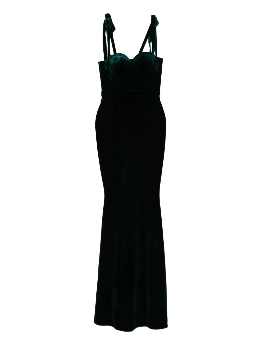 CRISTALLINI Cybele tie strap maxi dress | Green | Image 1