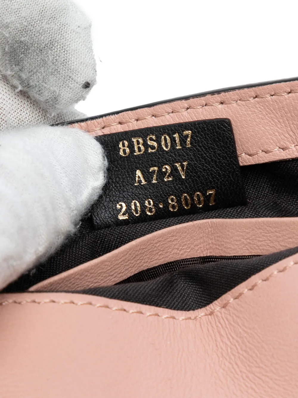 Pre-owned Fendi 2010-2025 Mini Zucca Embossed Leather Baguette Satchel In Pink