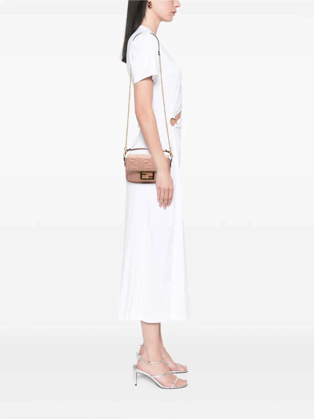 Fendi Pre-Owned 2010-2025 Mini Zucca Embossed Leather Baguette satchel | Pre-Owned | Image 2