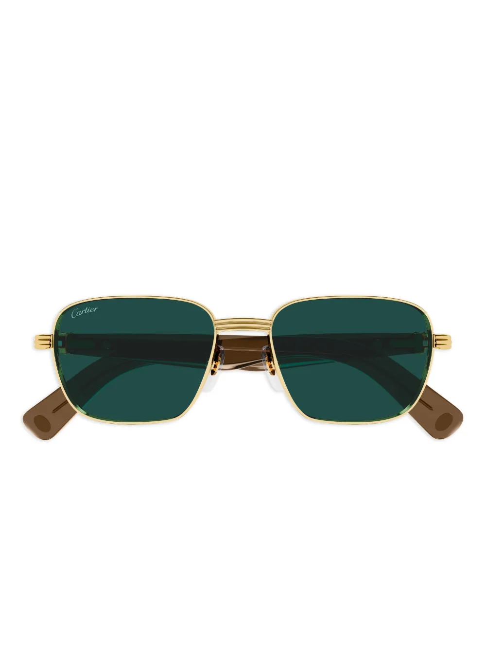 Cartier Eyewear lentes de sol con armazón rectangular | dorado | Image 1