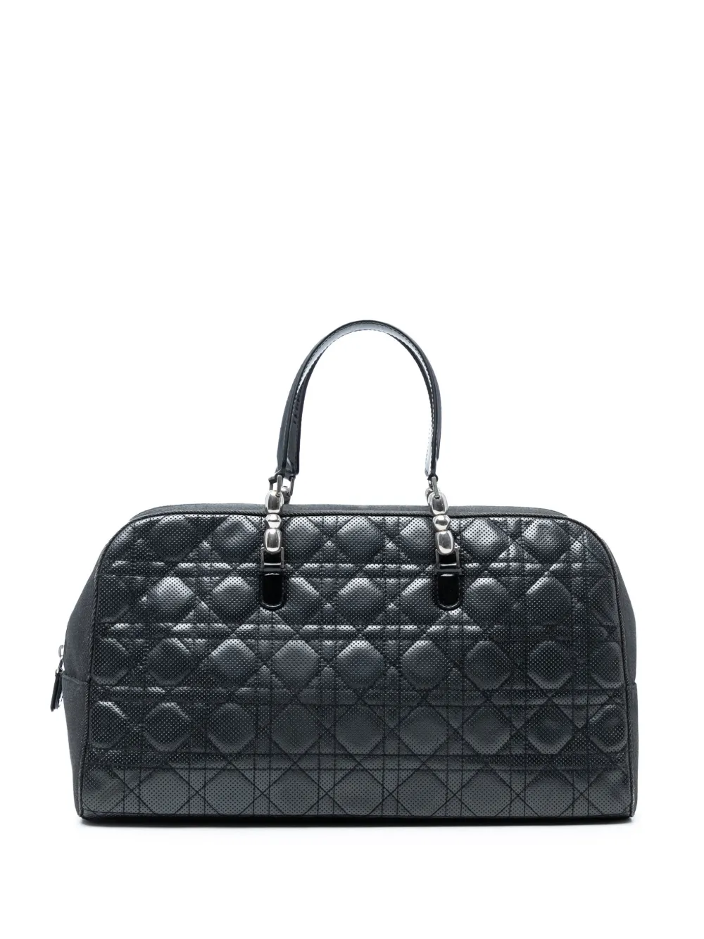 Christian Dior Pre-Owned 2001 Perforated Lambskin Cannage and Denim Christian Dior Pre-Owned 2001 Perforated Lambskin Cannage and Denim