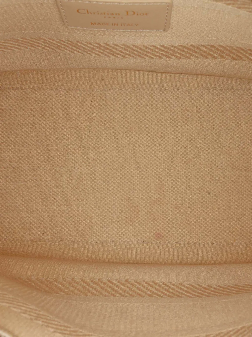 Pre-owned Dior 2023 Medium Embroidered Lace 3d Macrame Lady D Lite Satchel In Brown