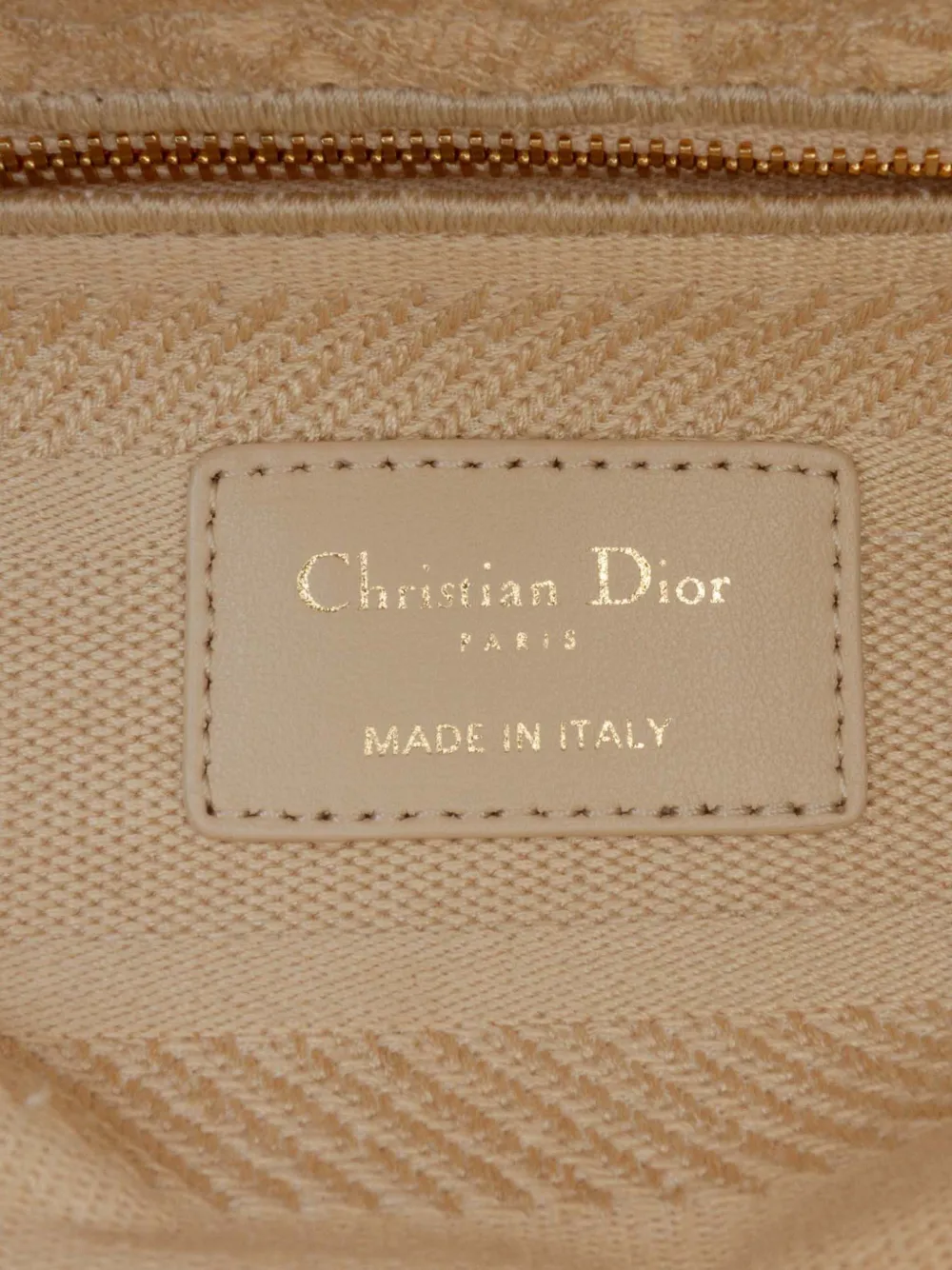 Pre-owned Dior 2023 Medium Embroidered Lace 3d Macrame Lady D Lite Satchel In Brown