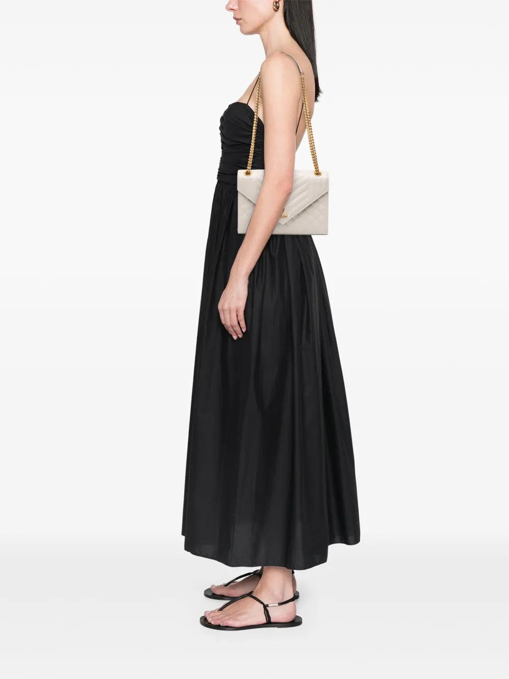 Saint Laurent Pre-Owned 2022 Medium Grain De Poudre Triquilt Monogram Envelope Bag shoulder bag | Pre-Owned | Image 2