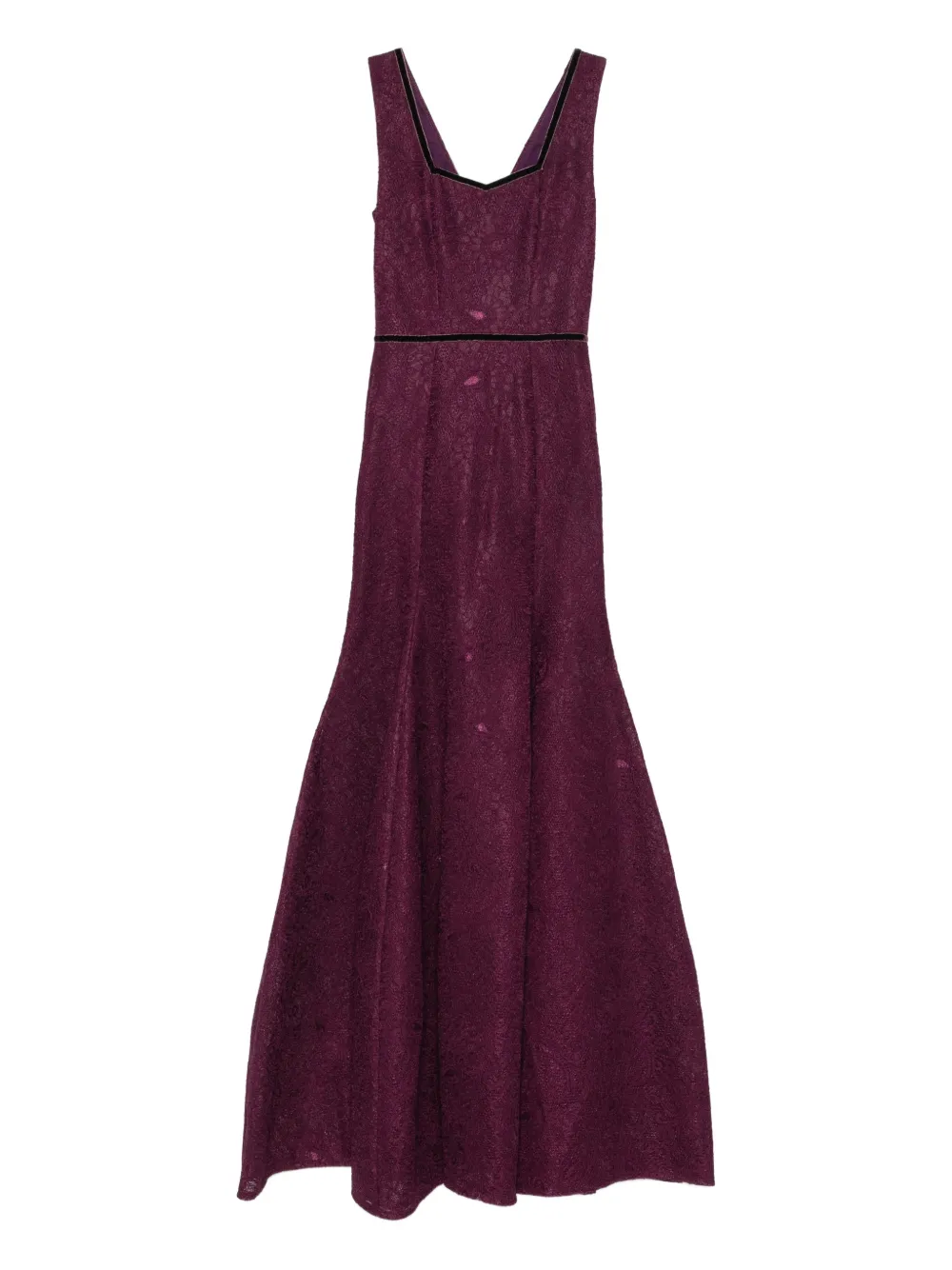 Miau By Clara Rotescu Zefir Floral-lace Maxi Dress In Purple