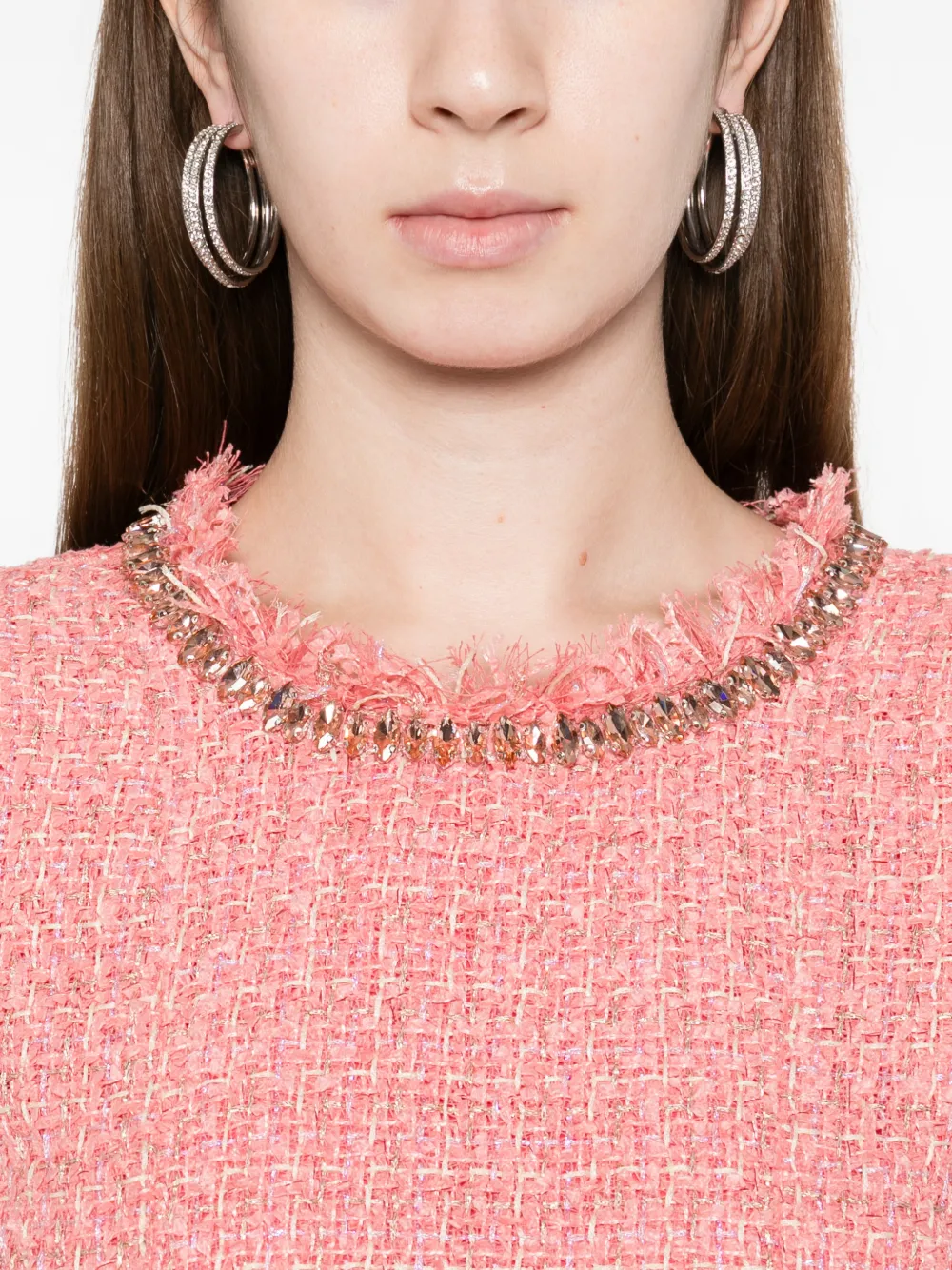 Miau By Clara Rotescu Embellished Maxi Dress In Pink