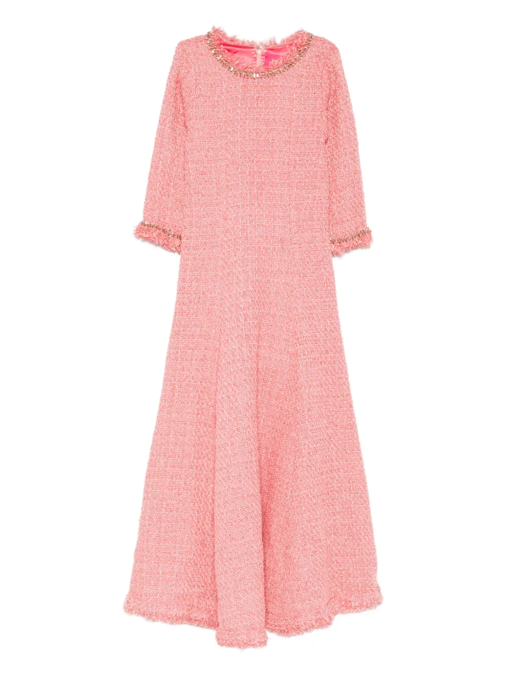 Miau By Clara Rotescu Embellished Maxi Dress In Pink
